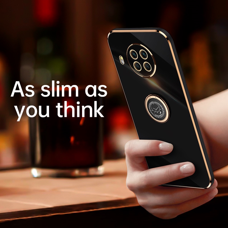Ốp điện thoại silicon mềm mạ điện có giá đỡ chống vỡ dành cho Xiaomi 10t Lite Mi10T Lite