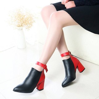 ▽☆Giày Bốt Martin Nữ In Chữ Tiếng Anh Cá Tính○Phong Cách Lun Phong Cách Xuân Thu○Thắt Lưng Khóa Cài Thời Trang Mùa Đông Cá Tính○Khóa Kéo Sau Lưng Tiện Lợi○Giày Cao Gót Mũi Nhọn Màu Sắc Thời Trang○Giày Bốt Cổ Thấp Thời Trang Cá Tính Dễ Phối Đồ Cho Nữ○