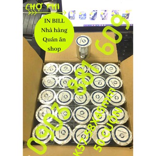 GIẤY IN BILL K57/58 X 45MM [THÙNG 50 CUỘN] MỰC ĐEN