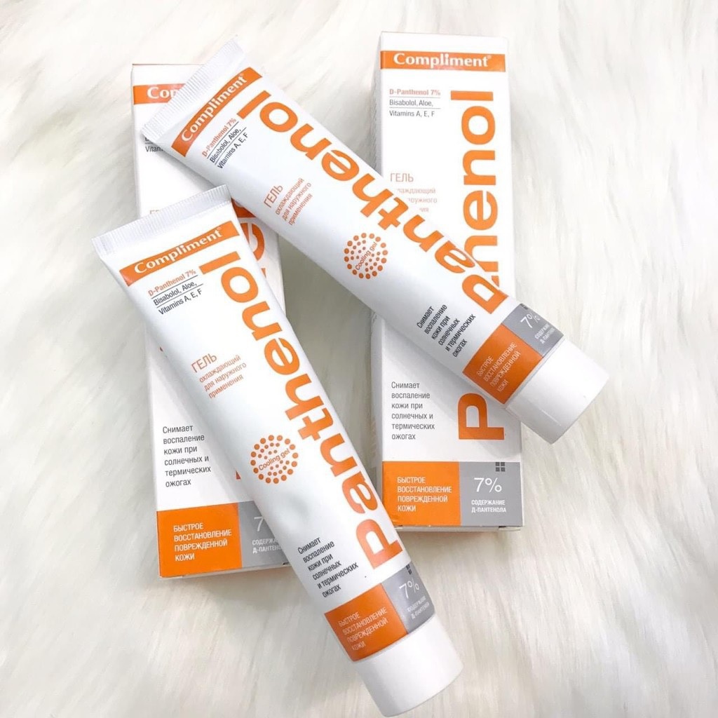 Gel Dưỡng Ẩm B5 Của Nga Gel Dưỡng Da Phục Hồi Da Làm Dịu Da Cháy Nắng Tuýp 75ml Compliment Panthenol 7%