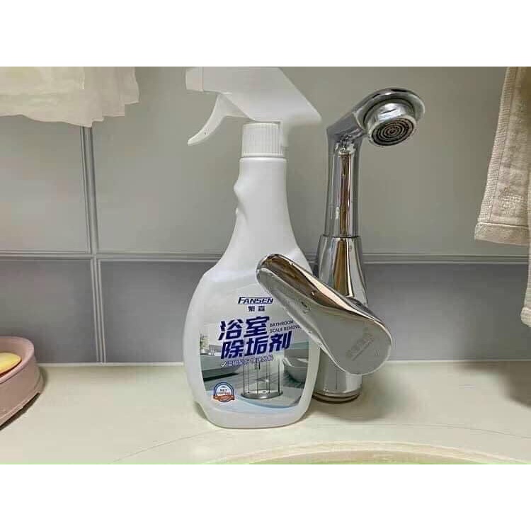 Chai xịt đa năng Fansen 500ml tẩy canxi vôi rửa vết ố vòi sen, nhà bếp nhà tắm, tẩy được vết ố màu trên gạch hoa