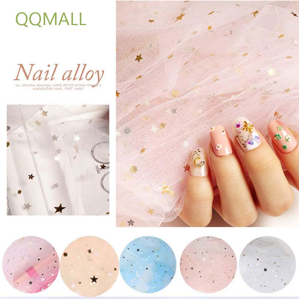 1 Tấm Vải Lưới 5 Màu Trang Trí Móng Tay Phong Cách Châu Âu