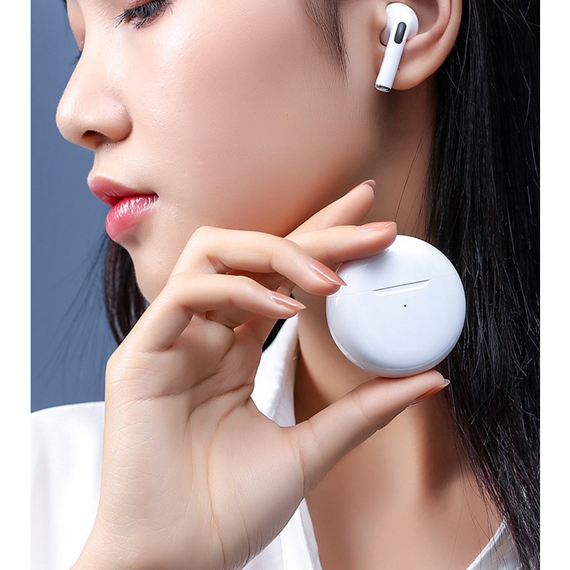 Tai nghe Bluetooth Pro 6 TWS, tai phone không dây mini giá rẻ dùng cho Androi và Ios