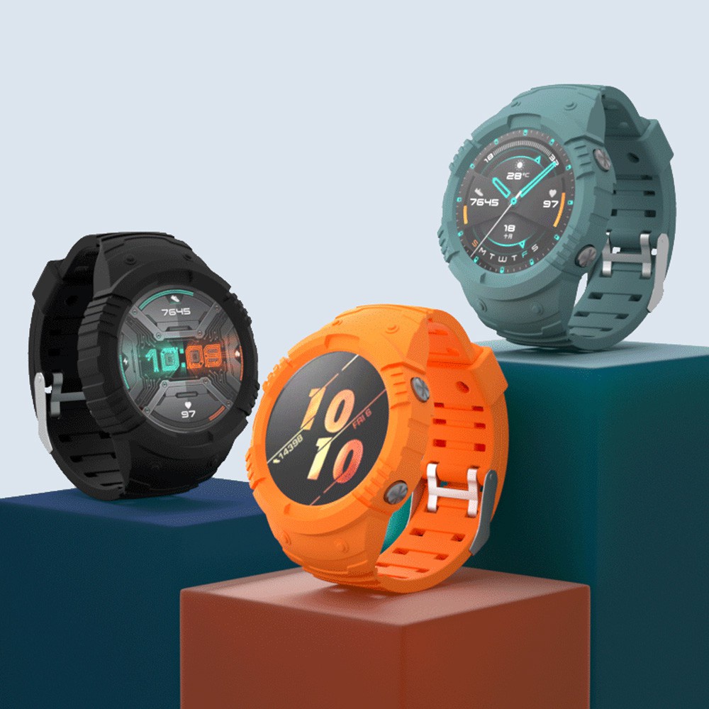 Dây đeo silicone kèm vỏ bảo vệ cho đồng hồ Huawei Watch GT 2 Pro GT2 46mm 42mm GT 2e Honor Magic 2 ES Pro