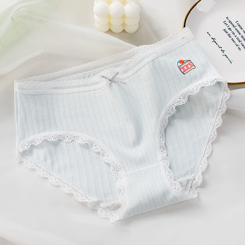 ♗✾▤3/4/5 Bài viết Đồ lót kháng khuẩn dành cho nữ Sinh viên nữ bằng vải cotton nguyên chất Hàn Quốc Thắt lưng giữa thoáng khí Nhật Bản Quần sịp dành cho phụ nữ dành cho người lớn