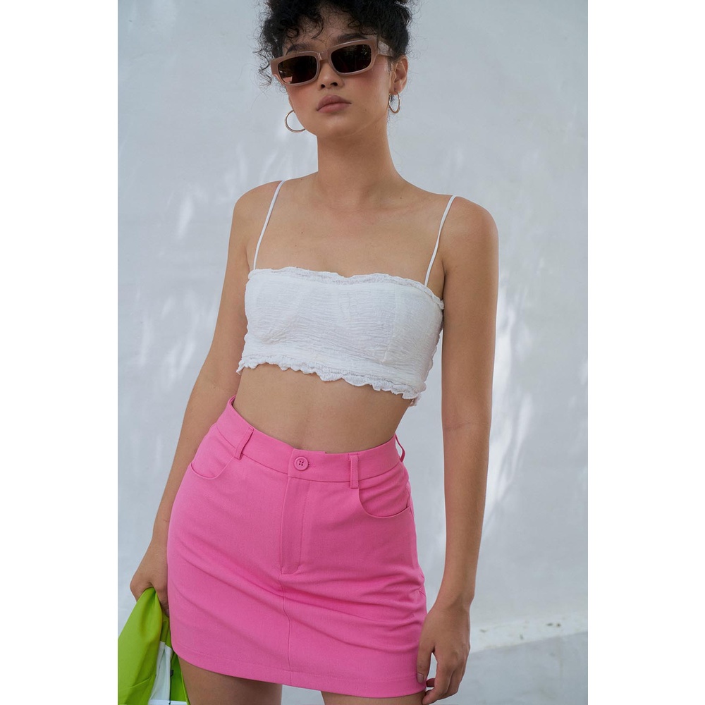 DOTTIE - Áo hai dây cúp ngực nữ trắng T0507