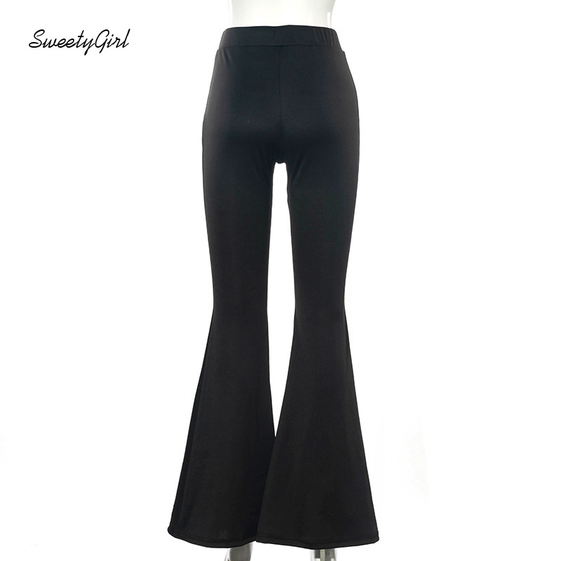 Quần Dài Ống Loe Màu Trơn Thời Trang Cho Nữ