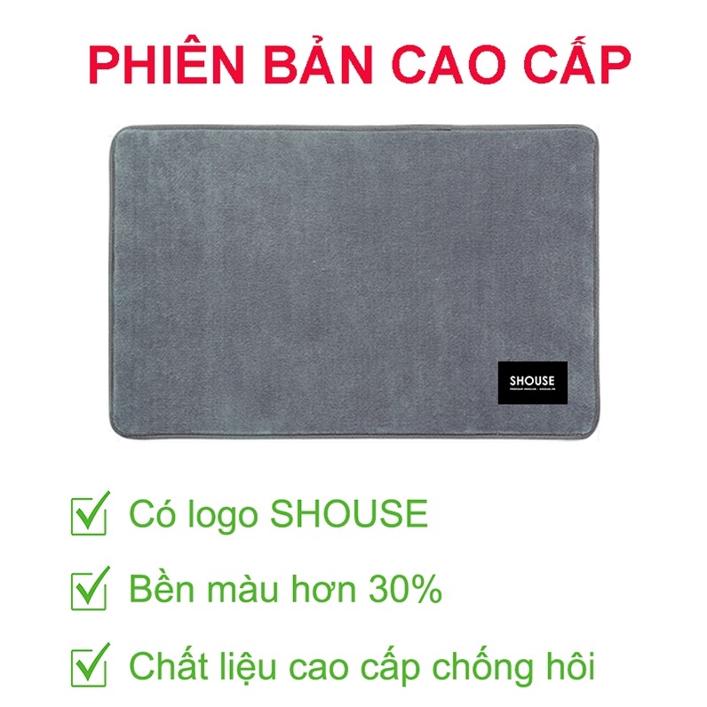 Thảm Lau Chân Chùi Chân Nhà Tắm Shouse chống trượt cao cấp giá rẻ khách sạn đế cao su hút nước