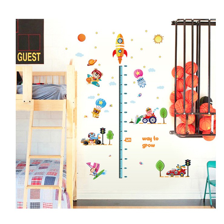 Decal thước đo giao thông vui nhộn