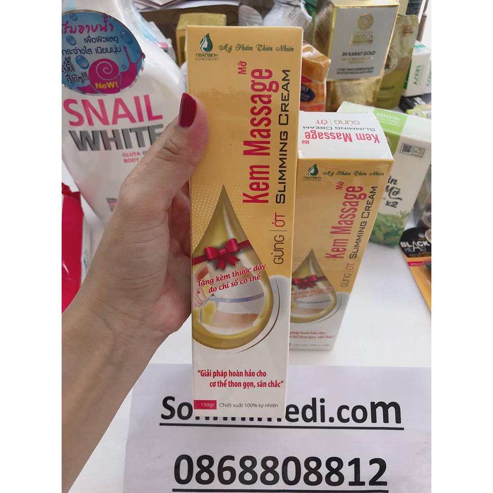 KEM MASSAGE TAN MỠ gừng/ớt