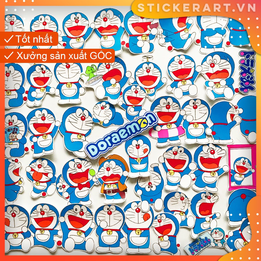 [DOREMON] 48 Sticker chống nước/ trang trí, dán xe laptop mũ bảo hiểm vali...