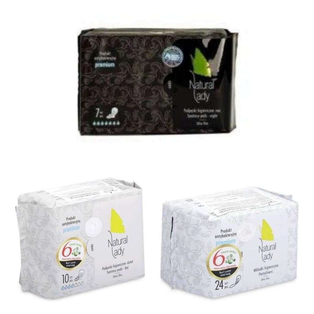 Băng vệ sinh thảo dược Cao Cấp NATURAL LADY ban ngày và hằng ngày