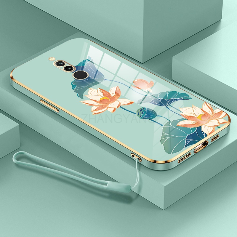 Ốp lưng Redmi 8 Redmi 8a ốp điện thoại Redmi 8 Redmi 8a Ốp Điện Thoại TPU Dẻo Mạ Màu Họa Tiết Hoa Sen Sang Trọng