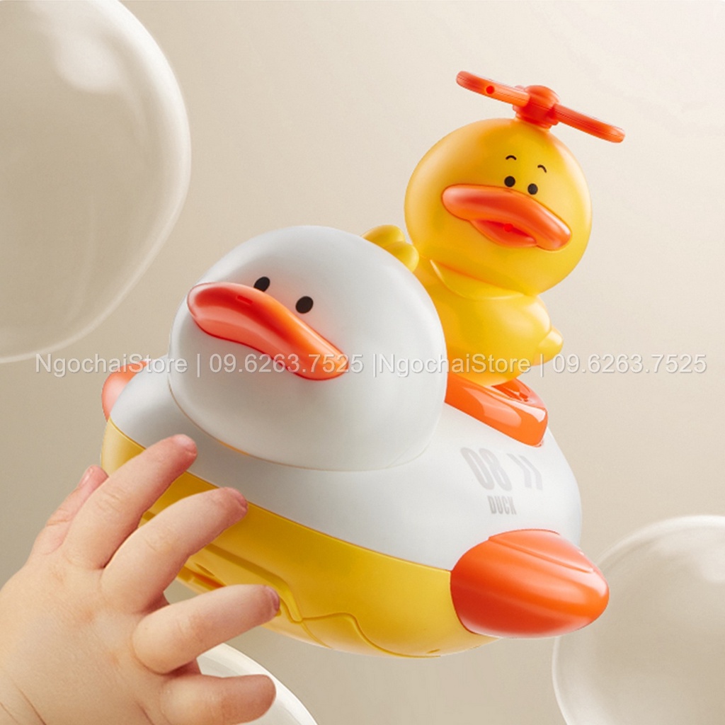 Đồ Chơi Nhà Tắm Cho Bé, Trẻ Sơ Sinh Con Vịt Phun Nước Nhiều Chế Độ Kèm Vòi Sen Tự Bơm Vui Nhộn Ngochaistore