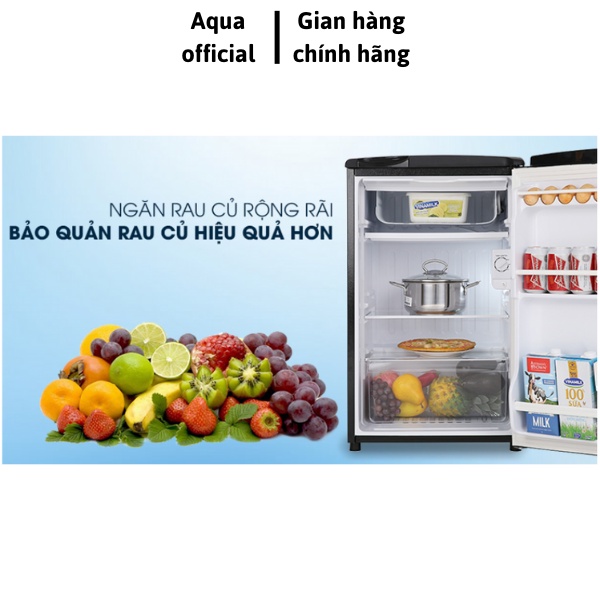 Tủ lạnh mini có ngăn đá giá rẻ Aqua 90 lít AQR-D99FA Mới  bảo hành 2 năm
