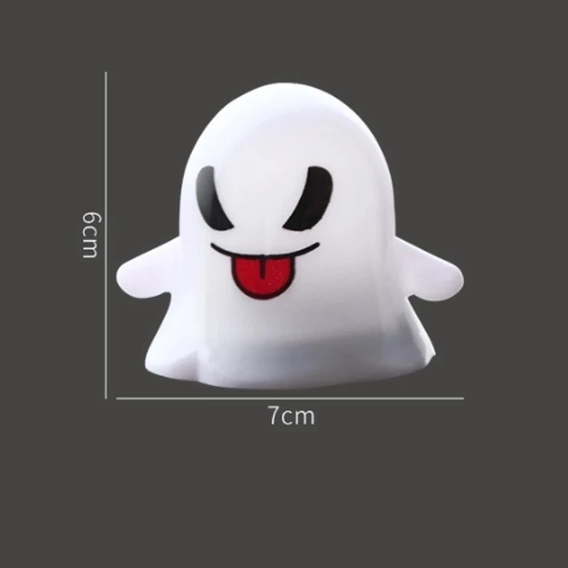 (Meteorite) Đèn Trang Trí Halloween Mini Hình Ma Lưỡi Ra Mặt Cười Nhiều Màu Sắc Dễ Thương