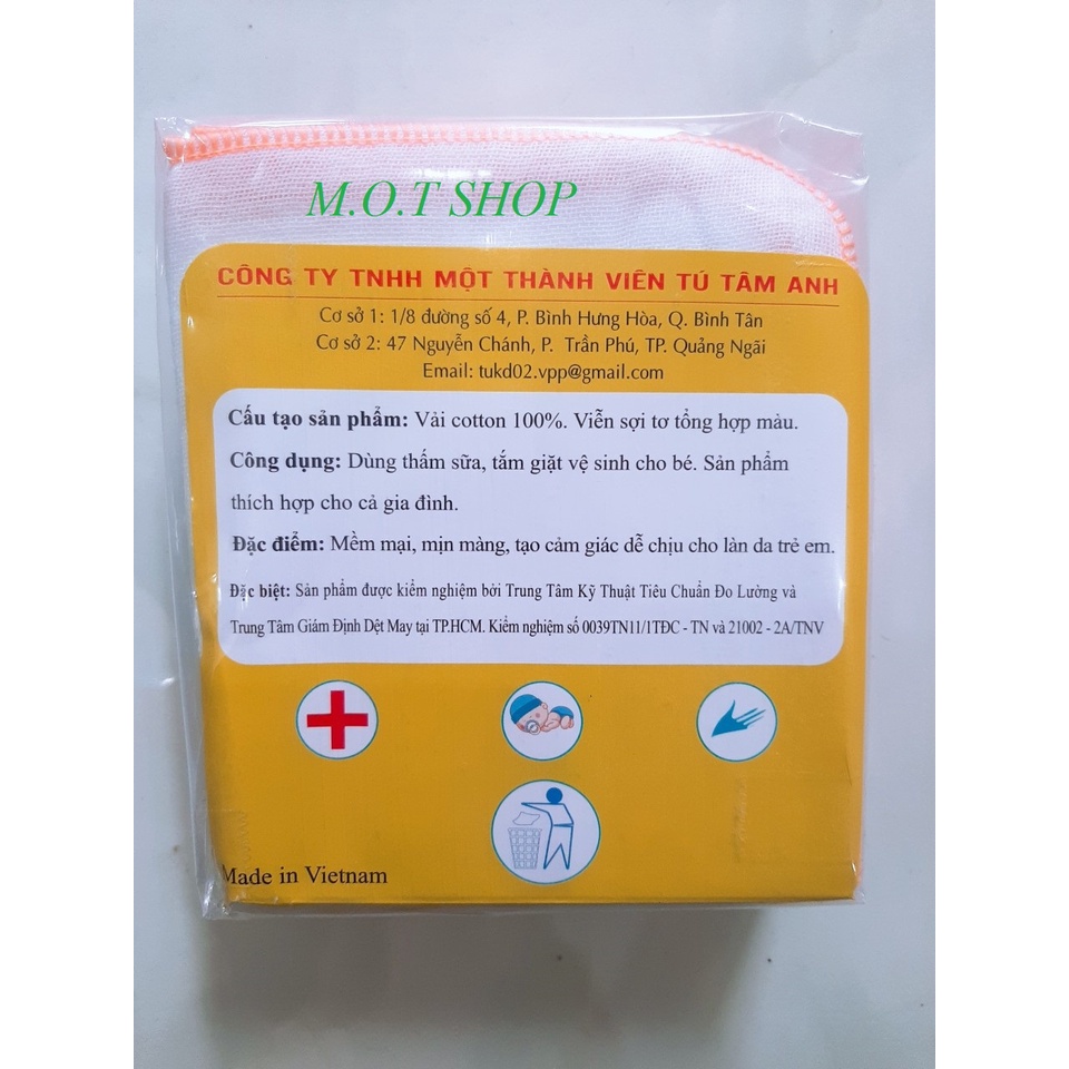 Khăn sữa cho bé-10 Khăn sữa gạc 3 lớp ORI BABY