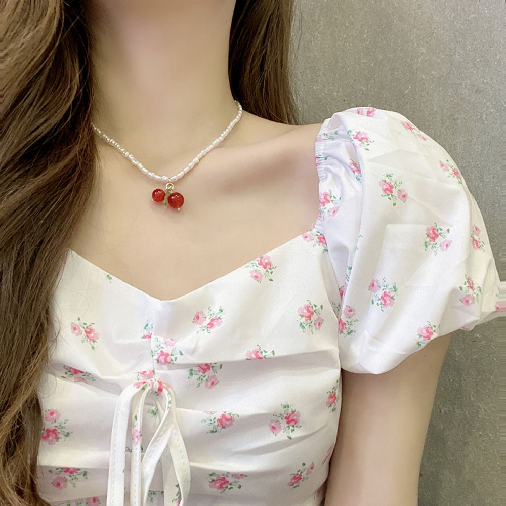 Mặt Dây Chuyền Hình Quả Anh Đào Kiểu Dáng Thanh Lịch