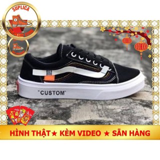 ⚡Bán sỉ⚡  Giày Custom màu Đen trắng Nữ khuyến mãi