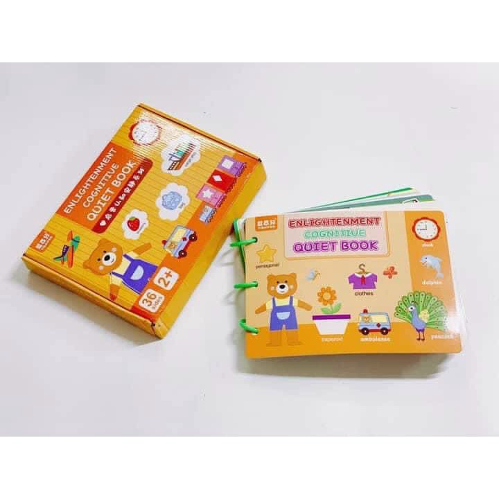 Sách bóc dán tiếng Anh, Học liệu bóc dán Montessori thông minh 17 chủ đề - Đồ chơi Giáo Dục sớm sử dụng nhiều lần