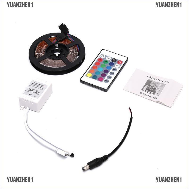 [YUANZHEN1] Dây Đèn LED 5M 3528 SMD RGB 600 Bóng 24Key IR Điều Khiển Từ Xa