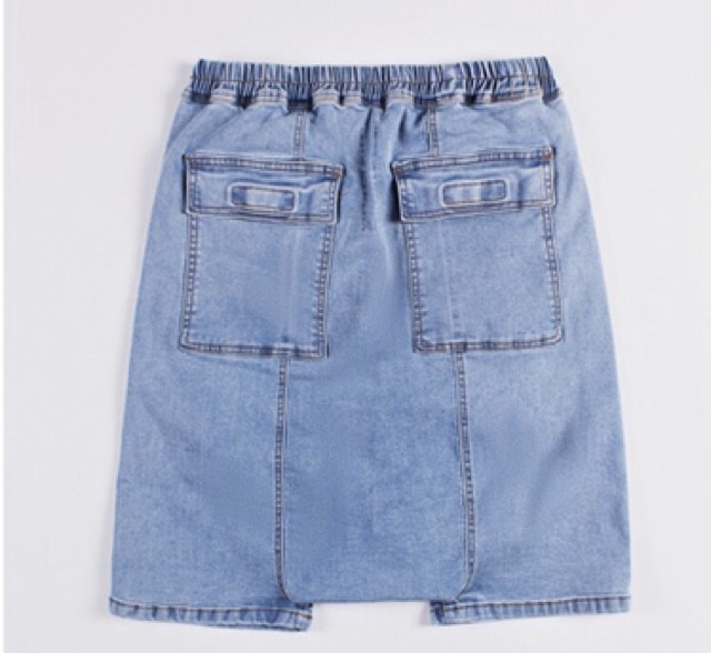 Quần short Rick Owens DRKSHDW cropped crotch denim short fw20