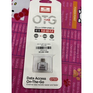 Jack Chuyển Micro Sang Cổng USB Earldom OT-01