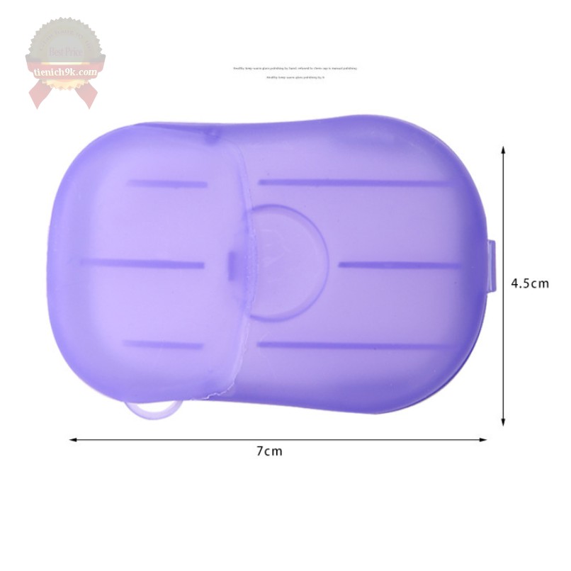 Hộp 20 miếng Xà phòng giấy mini bỏ túi tiện lợi rửa tay một lần HandSoap Nhật đi chơi du lịch diệt khuẩn