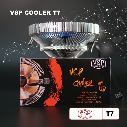 Quạt Tản Nhiệt, Fan Làm Mát Máy Tính  LED CPU/Case Đa Năng UFO VSP LED Đổi Màu