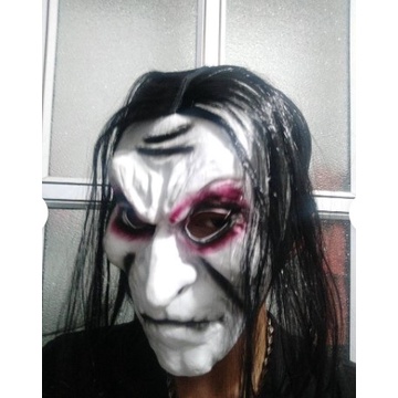 Mặt nạ hóa trang Halloween hình ma quỷ tóc đen đáng sợ thoáng khí