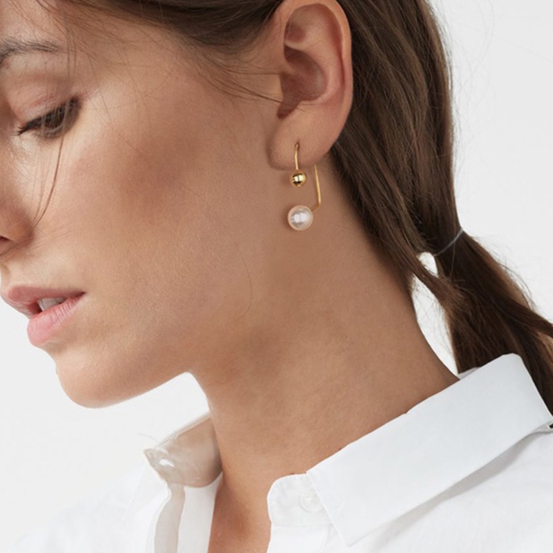 Khuyên Kẹp Sụn Tai Đính Ngọc Trai Sang Trọng Thời Trang Cho Nữ