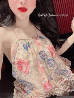 ÁO HOA CỔ YẾM