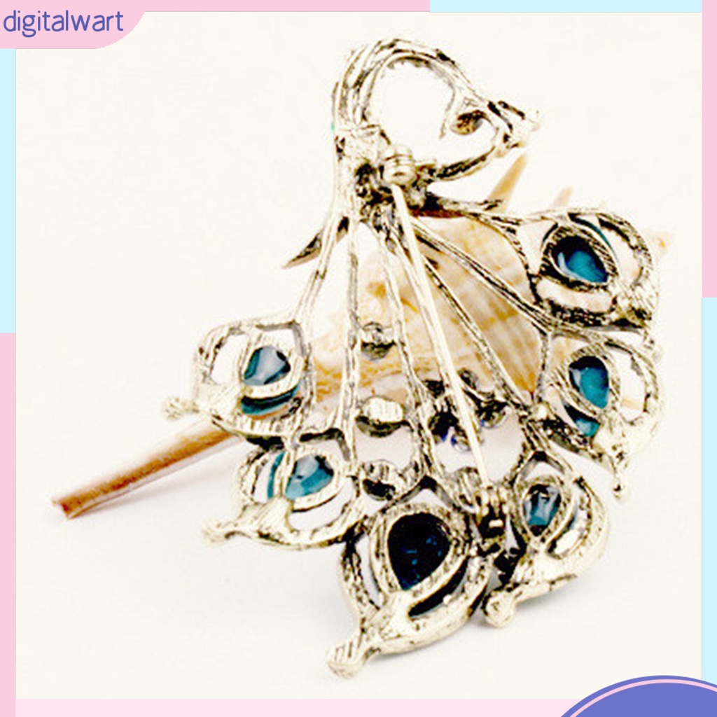 Trâm Cài Áo Hình Chim Công Đính Đá Thời Trang