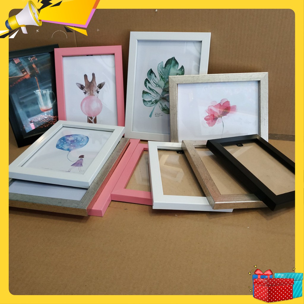 Khung ảnh treo tường 15x21cm - Khung hình mặt kính khổ A5