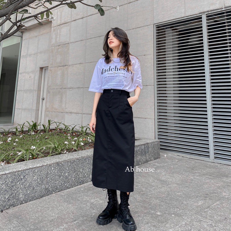 Chân Váy Dài Kaki UNJIN Ulzzang (Ảnh Thật/Có Sẵn) | BigBuy360 - bigbuy360.vn