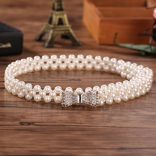 Thắt lưng giả ngọc trai - nơ xoàn