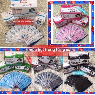 (Loại 1) Khẩu trang Y Tế Khánh An loại tiệt trùng từng cái hộp 50 cái