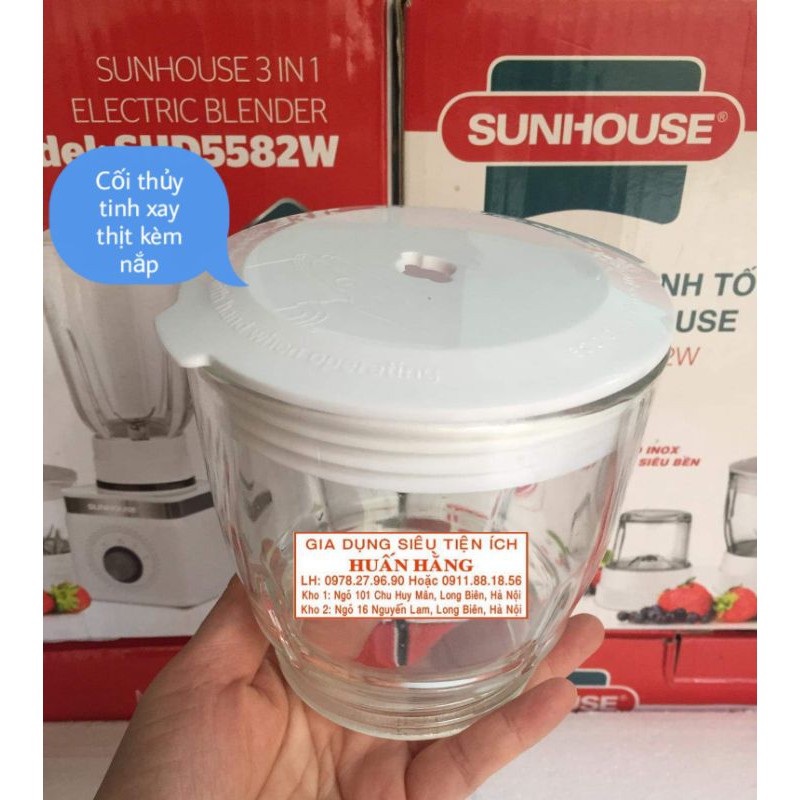 Cốc nhỡ cối xay thịt máy xay Sunhouse SHD5582W SHD5580