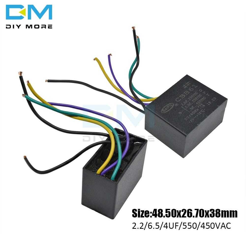 Tụ Điện CBB61 500 / 450V AC Cho Quạt Trần Tủ Lạnh