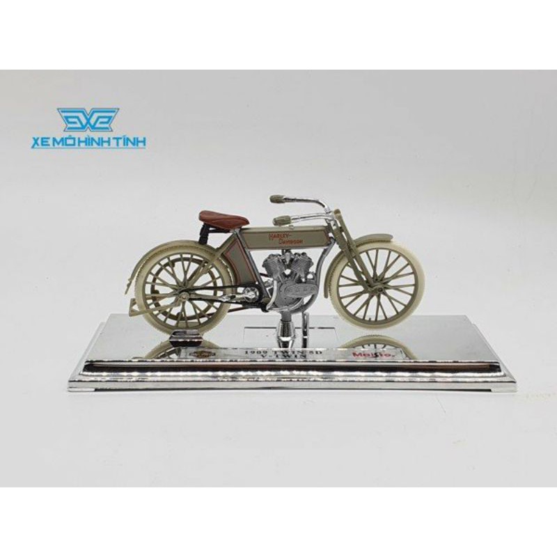 XE MÔ HÌNH HARLEY DAVIDSON 1909 TWIN 5D V-Twin 1:18 Maisto (XÁM)&lt;br&gt;