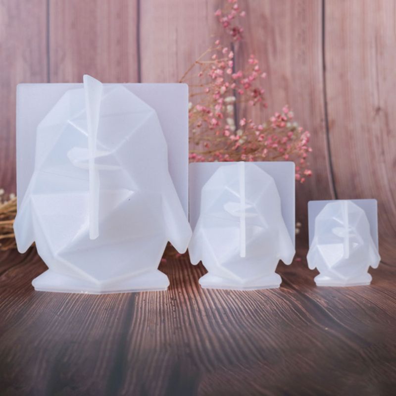 Sa Khuôn Silicone Làm Mặt Trang Sức Hình Chim Cánh Cụt 3D