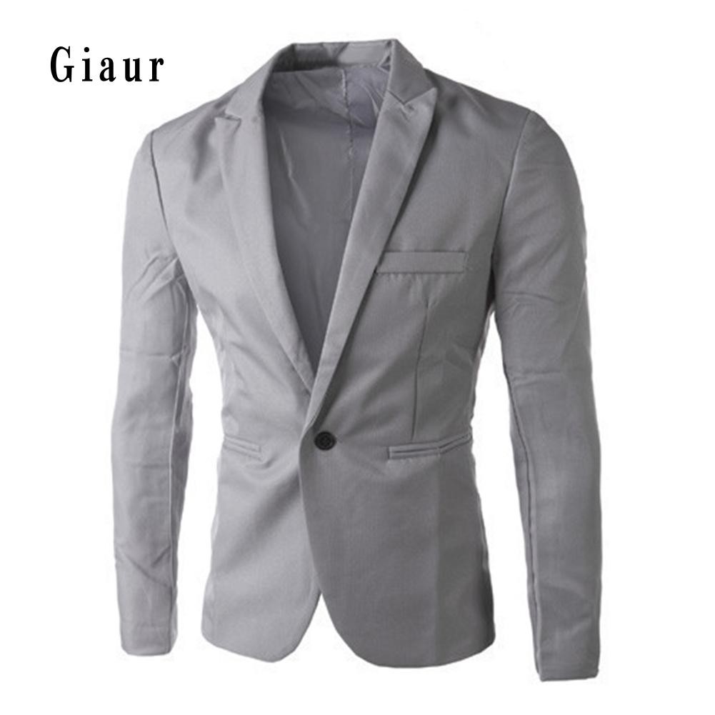 Áo Khoác Blazer Màu Trơn Thời Trang Công Sở Cho Nam