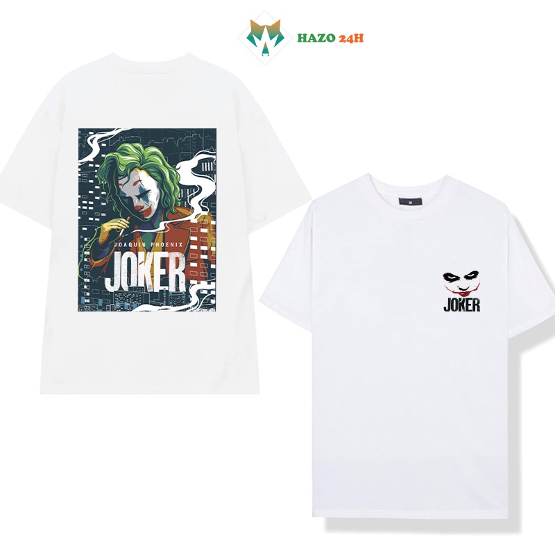 ÁO THUN NAM NỮ UNISEX FORM RỘNG THỜI TRANG IN HÌNH JOKER PHONG CÁCH HÀN QUỐC