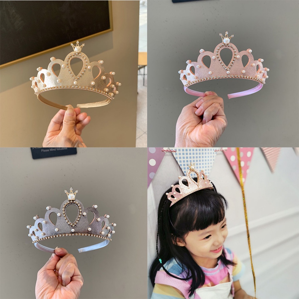 Mới Cài Tóc Hình Vương Miện Công Chúa Xinh Xắn Cho Bé Gái