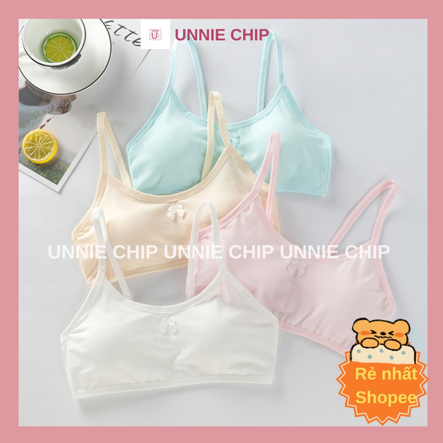 Áo lá học sinh trung học 12-16 tuổi có mút mỏng thoáng mát vải cotton AL03