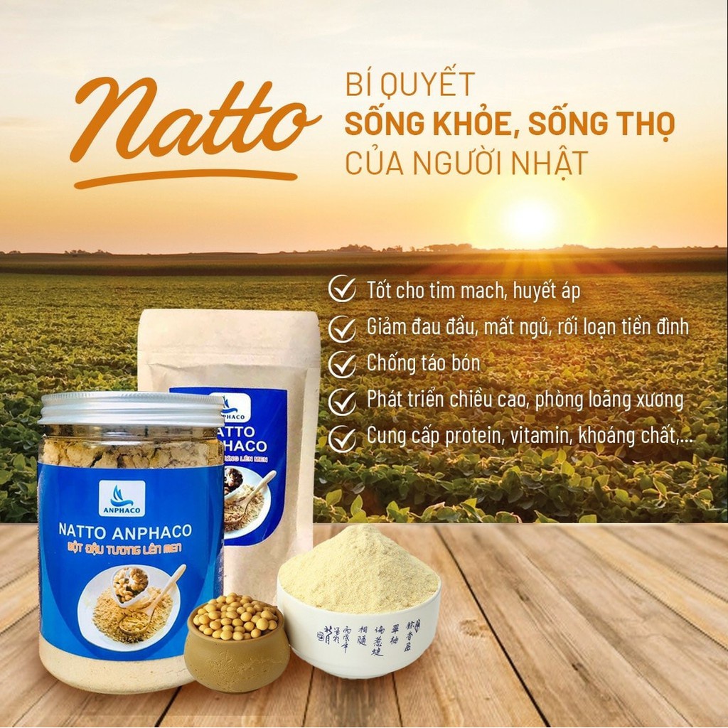 Bột/Viên Đậu Tương Lên Men Natto Anphaco - Xanhsam Organic