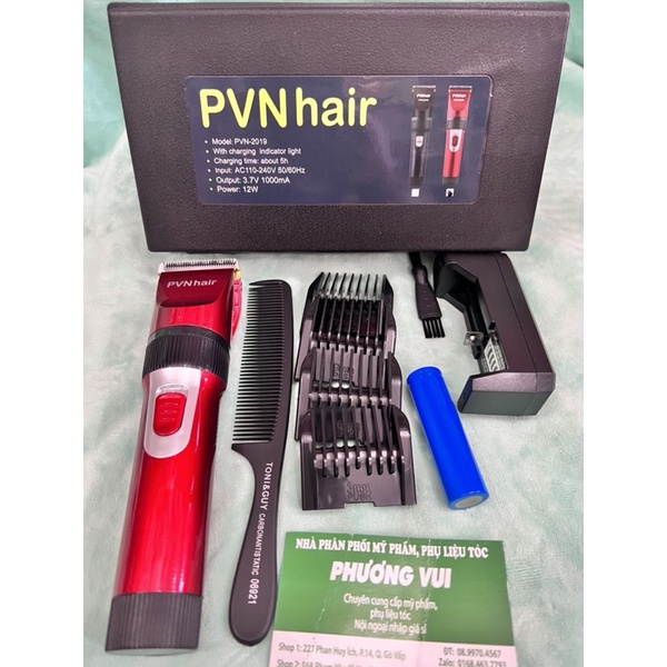 tông đơ ,máy  cắt tóc  PVN hair sạc pin  đa năng(2cục pin tặng kèm luọc cắt )  máy chạy mạnh siêu bén rất tiện lợi