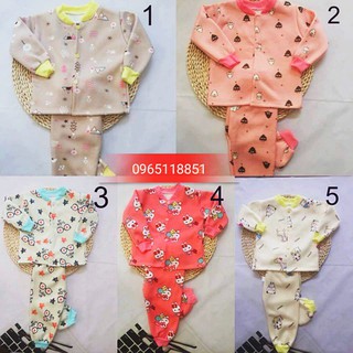 Combo 5b nỉ bông khuy giữa cho bé trai