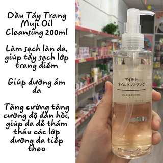 Dầu Tẩy Trang Muji Oil Cleansing 200ml, Dầu Tẩy Trang Muji Nhật Bản