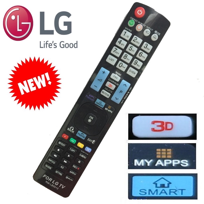 Điều khiển remote tivi LCD smart LG 930+2-bảo hành đổi mới